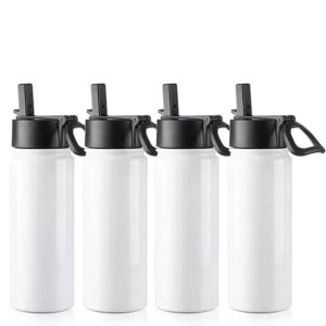 Sublimation Water Bottle Travel Flask Sports Mug 24oz Stainless Steel Wide Mouth Insulated Vacuum Cups
