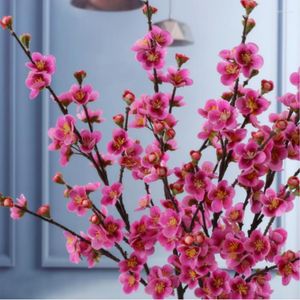 Decorative Flowers 1 PCS 80cm Artificial Peach Blossom Branch Home Wedding Table Room Decoration Gift F662