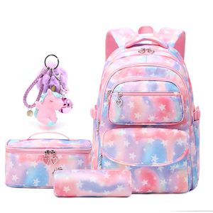 Schultaschen 3-teiliges Rucksack-Set mit Sternenmuster, Kinder-Büchertasche, Grundschul-Tagesrucksack, Grundschüler-Rucksack für Teenager und Mädchen 230703