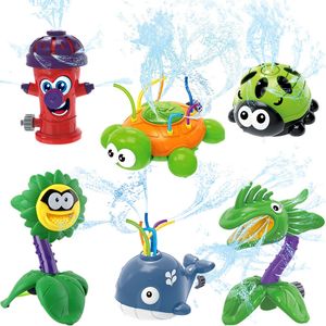 Sand Play Water Fun Outdoor Water Sprinkler for Kids and Toddlers Spinning Turtle Sprinkler Toy Wiggle Tubes Spray Splashing for Summer Days Sprays 230704