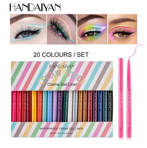 Eye ShadowLiner Combination 20 Pcs Rainbow Color Sets Makeup HANDAIYAN Cream Liner Pencil 230703