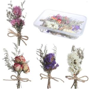 Dekoracyjne kwiaty Mini Gypsophila suszony kwiat róża nie zapomnij o mnie naturalny suchy bukiet ślubny roślina DIY Craft karta podarunkowa dekoracja pudełka