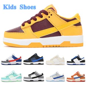 Kids shoes sneakers Sneaker Children Preschool Athletic Outdoor designer Trainers Toddler Hot Curry University Gold BLACK AND BLUE hook&loop slip on Child shoe