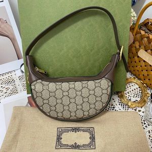 Kadın üst kol ophidia mini kol altı omuz çantaları erkek tatil debriyaj crossbody tote yarım ay çantası lüks tasarımcı kadın tuval naylon şehir çanta kozmetik çanta