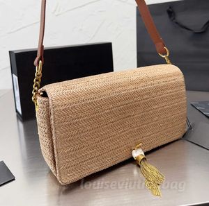 Evening Bags Designer bag high quality leatherTop superior quality Women Straw bag fashion luxury beach vacation woven one-shoulder messenger bags