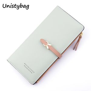 Unistybag Luxury Long Wallet Purses for Women New Trend Slim Wallets Female Clutch Bag Ladies Credit Card Holder