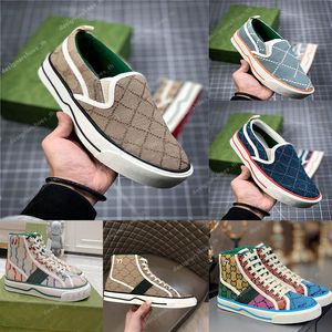 Designer Sneakers Casual Shoes Tennis 1977 Kvinnliga män Slip-On Italy Luxury Classic Jacquard Denim Vintage Trainers Skate