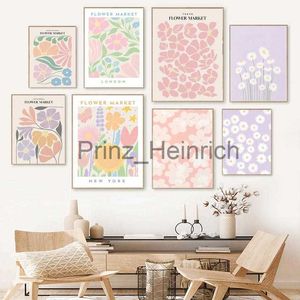 Wallpapers Abstract Flower Market Aesthetic Art Canvas Painting Nordic Posters and Prints Wall Retro Floral Pictures for Living Room Decor J230704