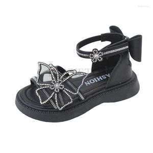 Scarpe sandali diamanti acqua principessa ragazza vestito arco bowtie bambini spiaggia elegante party consegna gratuita