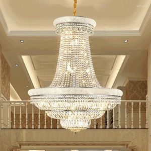 Lampadari Lampadario a led di lusso Soggiorno Lampada a sospensione moderna in cristallo Design creativo Decorazioni per la casa Illuminazione per interni Cristal Lobby Lustre