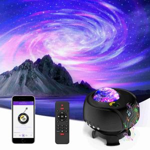 Yeni yıldızlı gökyüzü Galaxy Projector Star Gece Işıkları Projeksiyon Lambası Ev Yatak Odası Noel Dekorasyon Çocuk Gece Işığı HKD230704