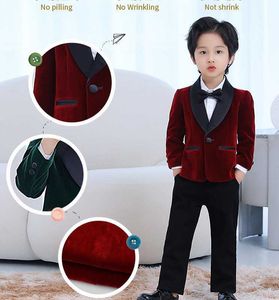 Tute Bambini Giacca di velluto a coste Pantaloni Fotografia Abito Neonati maschi 1 anno Compleanno Vestito Bambini Matrimonio Prestazioni Costume da festaHKD230704