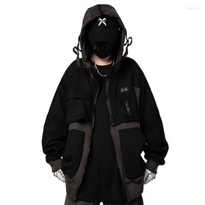 Мужская куртка уличная одежда черная пиджак для мужчин для мужчин Techwear Cool Design Overwear