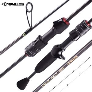 Boat Fishing Rods Mavllos DELICACY L.W 0.6-8g UL Fishing Rod Casting Spinning Rod Ultralight Carbon Fiber Hollow Solid 2 Tips Bait Casting Rods 230703
