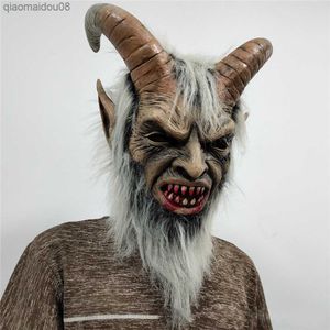 Lucyfer maska Halloween Demon maski lateksowe Terror kostiumy rekwizyty Anime Mascarillas Masquerade kaski diabeł Cosplay maski L230704