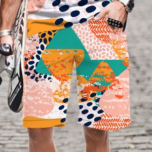 Мужские шорты моды абстрактная серия рисования граффити мужской пляжные брюки быстрое плавание купальника смешное 3D -печать серфинг 230703