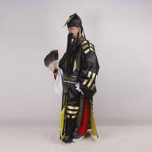 Kinesiska operor Robe Hatt Peking Opera kostymer Tre kungadömen Perioder Zhu Geliang Uniform Bagua Tai Chi Wudang Daoist Drama Outfi295D