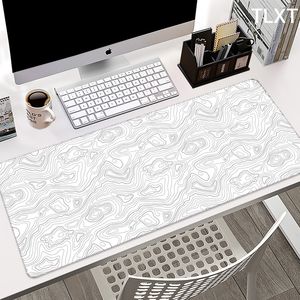 Mouse Pads Wrist Rests 90x40cm Large Black and White Gaming Mouse Pad Gamer Big Mouse Mat Computer Gaming Locking Edge MousePad Keyboard Desk Mice Pad 230704