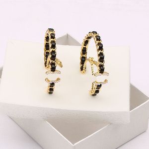 Women Brand Earrings Designers Letter Ear Stud 18K Gold Plated Crystal Cubic Zirconia Earring for Wedding Party Jewerlry Accessories have box