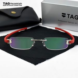 Sunglasses Frames Rimless optical glasses frame men 2023 Square TAG Brand eyeglasses frames Myopia computer Ultralight movement spectacles 230704