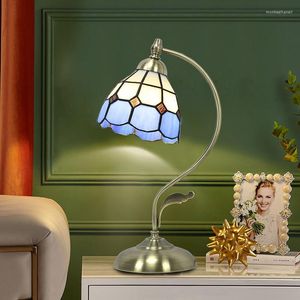 Tischlampen im mediterranen Stil, Schreibtischlampe, Tiffany, Retro, Wohnzimmer, Schlafzimmer, Nachttisch, europäisch, amerikanisch, dekorativ