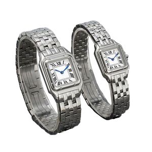 Tank Watch Vintage Saat Dikdörtgen Saat Gümüş Gül Altın İzle Kadınlar İzle Minimalist Saat Hediyesi İzle kutusu pimi sökücü otomatik hareket saatleri
