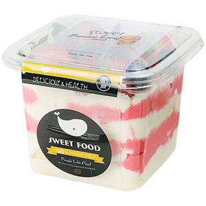 클리어 케이크 상자 투명한 사각형 무스 플라스틱 컵 케이크 상자 뚜껑 요거트 푸딩 웨딩 파티 용품