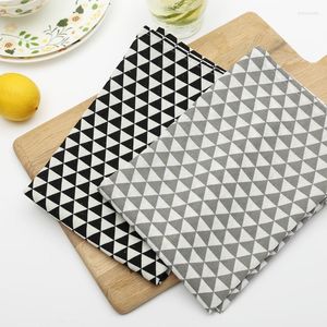 Table Napkin Napkins Cotton Nordic Geometric Pattern Classic Print Kitchen
