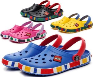 Повседневная обувь с дырочками для мальчиков и девочек, детские резиновые сабо, тапочки-крокодилы, летние пляжные сандалии, модные для малышей