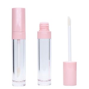 Tubi per rossetto vuoti da 6,5 ml Tubi per lucidalabbra rosa Bottiglie trasparenti Contenitore per mascara eyeliner