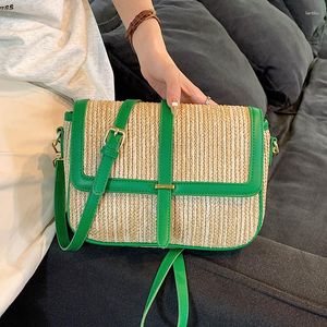 Borse da sera Designer di lusso Fashion Straw Weaving Crossbody 2023 Versatile Summer Beach Travel Shoulder Casual For Women Purse