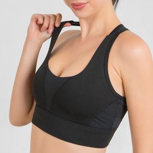 Abbigliamento da yoga Intimo sportivo traspirante a prova di sudore Fibbia posteriore da donna Fissa a prova di sudore Gilet da corsa Reggiseno di bellezza Fitness