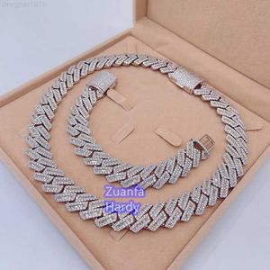 18 mm Baguette Moissanite Necklace Fit Custom Pendant Cuban Link Chains Men Chain