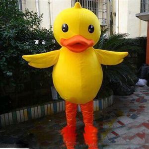 2019 Direto da fábrica Grande traje de pato amarelo Vestido extravagante Ternos de tamanho adulto - mascote personalizável244d