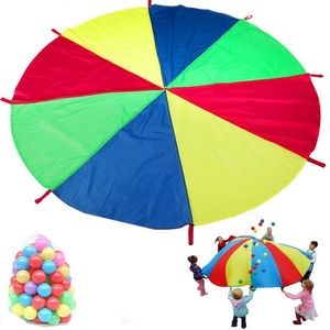 Other Sporting Goods Parachute Play Toy With Handles Outdoor Team Game Waterproof Umbrella Development Training For Children Rainbow 230704