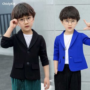 Suits Boys Top Solid Color Blazer Suits Kids Tuxedo Formal Dress Children Wedding Clothes Costumes Baby Toddler Gentlemen Suit JacketHKD230704