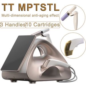 Ny teknik MPTSTL TT HIFU Machine Skin Drawing Anti-Wrinkle Circular Operation Ultraljudsutrustning 3 handtag