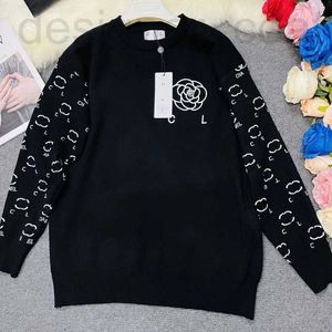 Kadın Sweaters Tasarımcısı Kadın Yeni Uzun Kollu Kazak İki C Harf Kadın Crewneck Örgü Katlar Moda Markası Top Lady T Shirt Yüksek Kalite Sonbahar Modaya