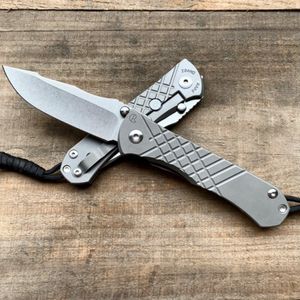 Chris Reeve Umnumzaan CR Flipper Składany Nóż S35VN Ostrze Tytanowy Uchwyt 21TH Scyzoryki Narzędzia EDC