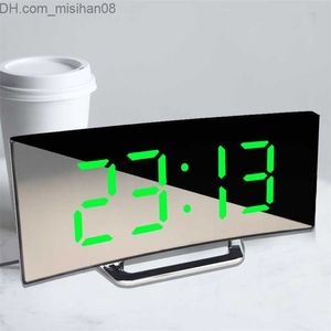 책상 테이블 시계 디지털 알람 시계 데스크톱 시계 아이 침실 홈 장식 온도 스누즈 기능 책상 테이블 시계 LED 시계 전자 Z230704