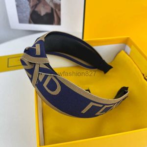 With BOX Designer Headbands Letter Women Hair Hoop Beautiful Bowknot Girls Headband Luxury Fashion Hair Accessories Black Blue 2Colors5FNR