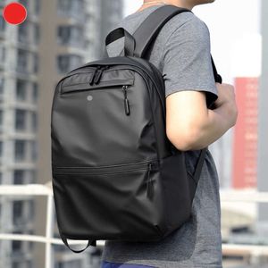 LL Rucksackbeutel Rucksäcke Laptop -Tasche Reisen im Freien PU Sports Teenager School Black Greyzffq