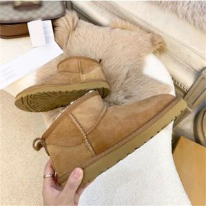 Kobiety Kostki Mini śniegowce Kożuch Pluszowe ciepłe buty Krótkie Miękkie wygodne modne buty