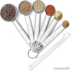 Measuring Tools Stainless Measuring Spoons Cups Set Small Tablespoon Set with Bonus Markings Removable Clasp for Kitchen R230704