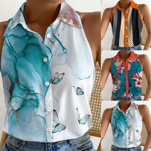 Camicette da donna Cardigan Top 2023 Summer Casual Fashion Senza spalline Senza maniche Manica corta da donna