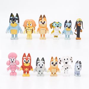 Cartoon Dog Figurine Set - Poseable Comic Character Models, Car Dashboard Decorations, Multicolor Collectible Holiday Gifts