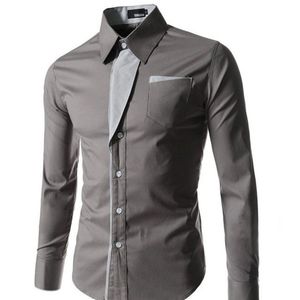 Magliette da uomo a righe slim fit camicia abbottonata monopetto business manica lunga camicie e camicette di lusso sociali per abbigliamento da uomo 230703