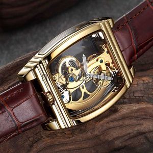 Zegarki na rękę 2020 moda luksusowe złoto przezroczyste męskie es Tourbillon automatyczne mechaniczne es Montre Homme Relogio Masculino 0703