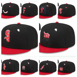 2024 Dopasowane czapki rozmiar płaski czapkę unisex baseball Snapbacks Fit Flat Hat Haftle Regulowane czapki koszykówki Sport Hip Hop Sprzedaż Hip Hop Rozmiar 7-8