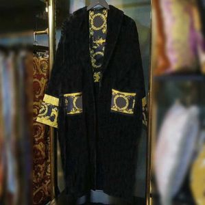 Męskie damskie szaty domowe szalowy kołnierz miękka bawełniana puszysta bielizna nocna projektant marki luksusowe Vintage szlafrok piżamy Unisex Lovers Dres w nowym stylu